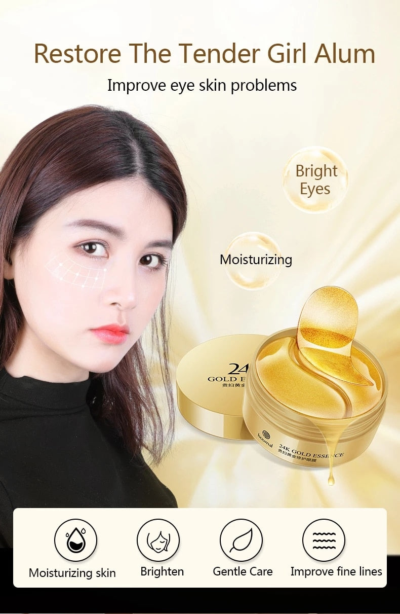 60pcs 24K Gold Collagen Eye Mask