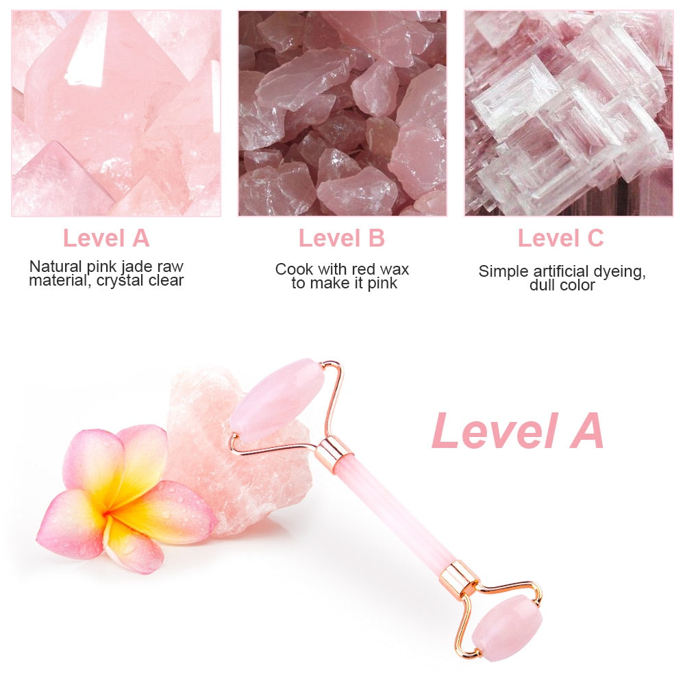 Quartz Pink Jade Roller